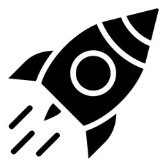 rocket Glyph Icon Design