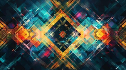 abstract geometric cross pattern generative computational art background illustration