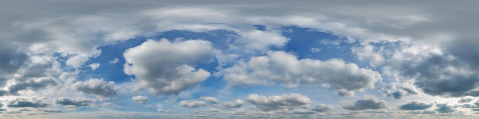 blue sky with haze in 360 hdri panorama in equirectangular format with zenith and clouds and sun...