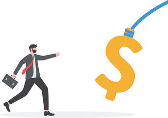 Fraudulent theft of money. businessman goes in to make money with a hidden phishing victim

