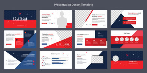 political election presentation design layout template