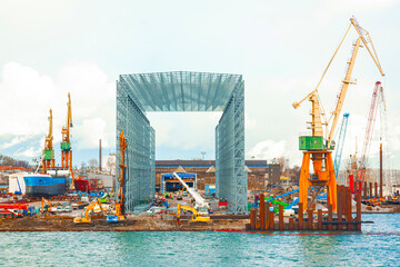 Construction of a new terminal at a shipyard in Gdynia, Poland.