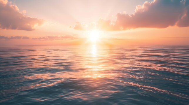 Inspiring Sunrise over Calm Sea - Symbol of Hope and Recovery