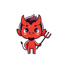 Devil logo design, vector logo design, illustration 