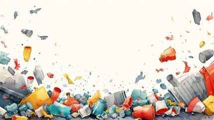 Fototapeta premium Delicate watercolor of white sesame seeds, realistic and detailed, on an isolated white backdrop with room for text.