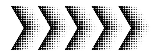 Fototapeta premium Banner with dots arrows. Vector graphic