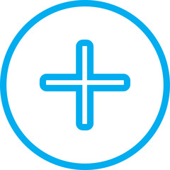 plus icon blue