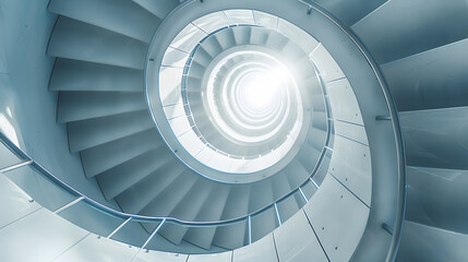 Fototapeta premium Spiral staircase Modern Architecture detail Abstract Background : Generative AI