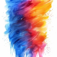 a colorful watercolor painting of a tornado on a white background