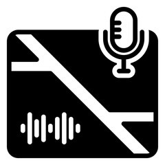 Microphone icon, glyph icon style