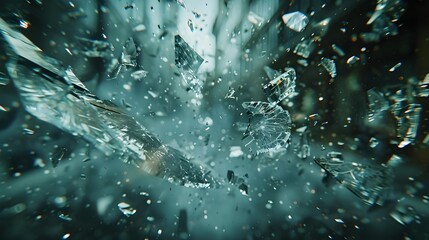 Frozen Clarity: Ice Crystals Suspended in Water