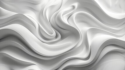 3d Subtle Undulating Forms on Gray Background with Fine Grain