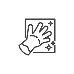 Cleaning Cloth line icon