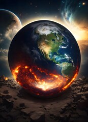 earth in space earth with sun earth with moon