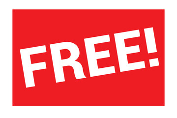 FREE RED SQUARE RUBBER SEAL STAMP ON WHITE BACKGROUND ILLUSTRATION VECTOR.