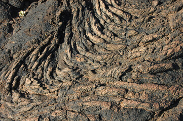 Colada volcánica en la isla de El Hierro, Canarias