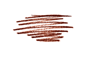 A photo of a brown pencil stroke on a white background. This minimalist design can be used for illustrations, logos, brand graphics, and more.