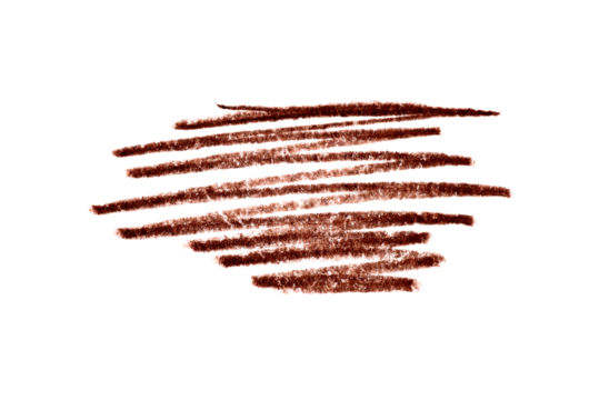 A photo of a brown pencil stroke on a white background. This minimalist design can be used for illustrations, logos, brand graphics, and more.