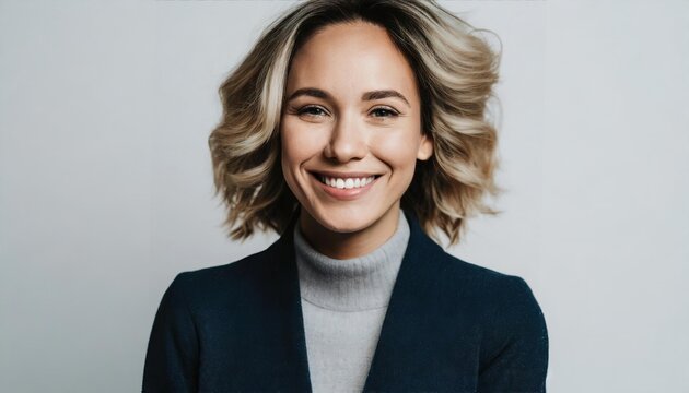 professional portrait studio photo of a handsome young white american woman model