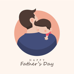 vector happy fathers day poster template