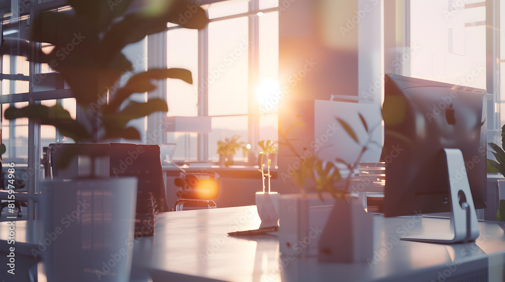 Poster work space comfortable modern workplace : generative ai