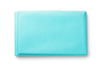 Folded blue non woven disposable tablecloth