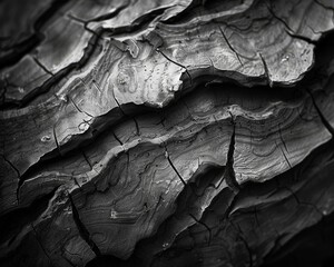 Fototapeta premium Black and white tree bark texture.
