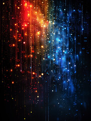 Obraz premium digital design concept pattern, 3D abstract data and code texture. Wall Art Design for Home Decor, 4K Wallpaper and Background for desktop, laptop, Computer, Tablet, Mobile Cell Phone, Smartphone