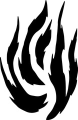 Fototapeta premium Fire Handmade Tribal Vector Shape - Fire symbol logo Icon Element for Graphic Design and Artistic Project