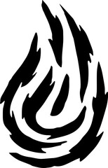 Fototapeta premium Fire Handmade Tribal Vector Shape - Fire symbol logo Icon Element for Graphic Design and Artistic Project