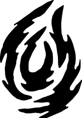 Fototapeta premium Fire Handmade Tribal Vector Shape - Fire symbol logo Icon Element for Graphic Design and Artistic Project