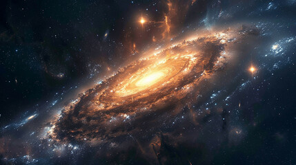 Mesmerizing Beauty: Galactic Glance of a Captivating Galaxy, Unveiling Cosmic Marvels and Celestial Wonders