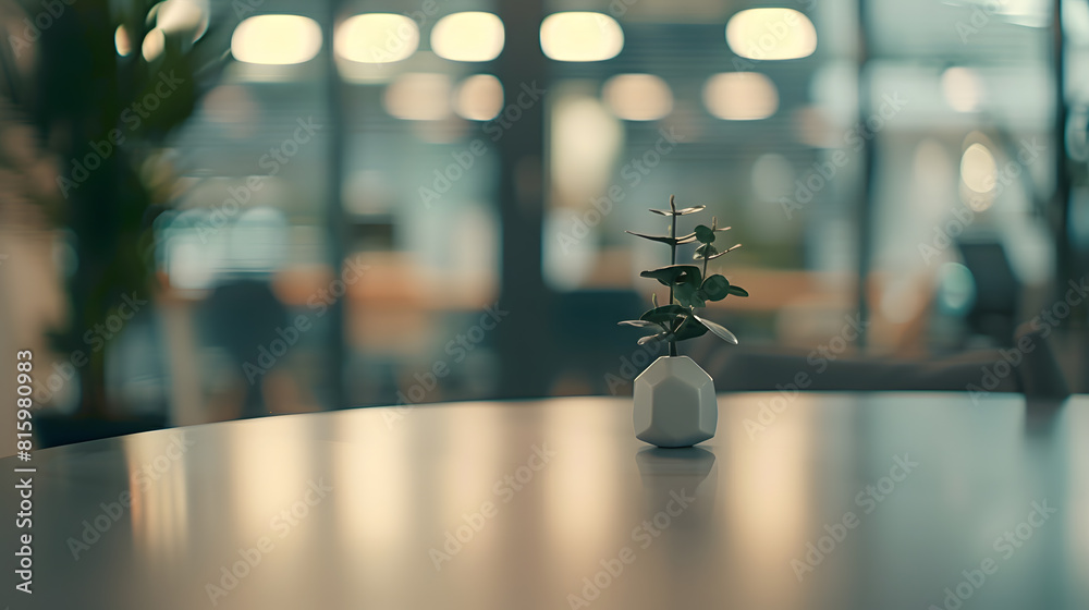 Aufkleber business office without people with blurred bokeh background : generative ai