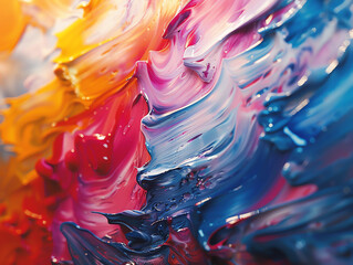 Capture the swirling brushstrokes of Impressionism in extreme close-up