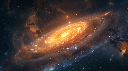 Mesmerizing Beauty: Galactic Glance of a Captivating Galaxy, Unveiling Cosmic Marvels and Celestial Wonders