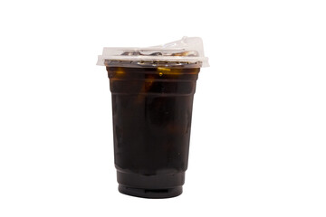 Black Coffees Isolated on Transparent Background