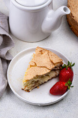 Homemade sweet cake with strawberry