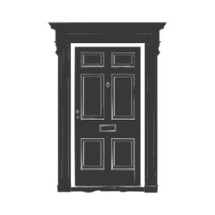 Silhouette door black color only