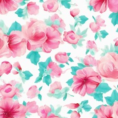 Naklejka premium beautiful floral flower seamless pattern background for premium product ai generated