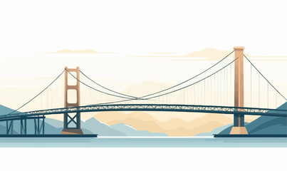 bridge vector flat minimalistic asset isolated vector style illustration -