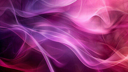 Abstract Pink and Purple Light Waves Flowing Across a Dark Background, Ideal for Modern Graphic Design and Digital Art 8K Wallpaper High-resolution