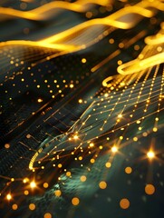 Fototapeta premium Animated Infographic Depicting the Solar Energy Harvesting Process through Photovoltaic Cells