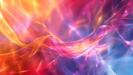 Obraz premium Vibrant Color Waves Flowing Smoothly, Perfect For Creative Design, Marketing, and Holiday Backgrounds 8K Wallpaper High-resolution