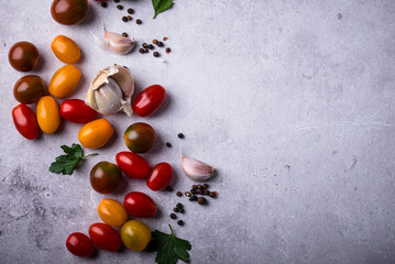 Assortment of different cherry tomatoes