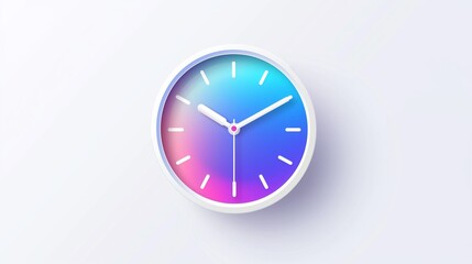 A stylish clock icon representing time management and scheduling displayed against a simple white background.