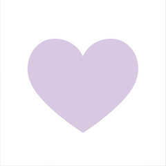 Vector style heart shape symbol logo