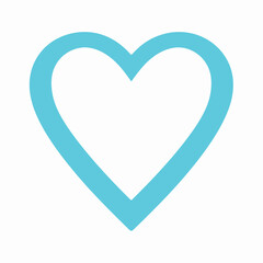 Vector style heart shape symbol logo
