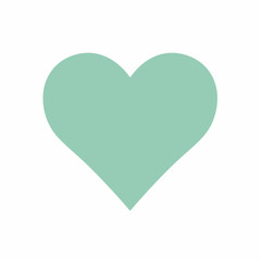 Vector style heart shape symbol logo