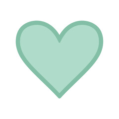 Vector style heart shape symbol logo