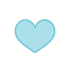 Vector style heart shape symbol logo